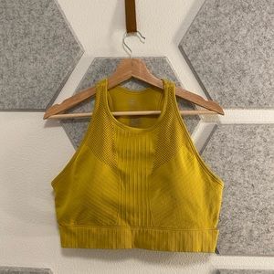 XXL All In Motion Yellow Mustard Sports Bra Cut Out